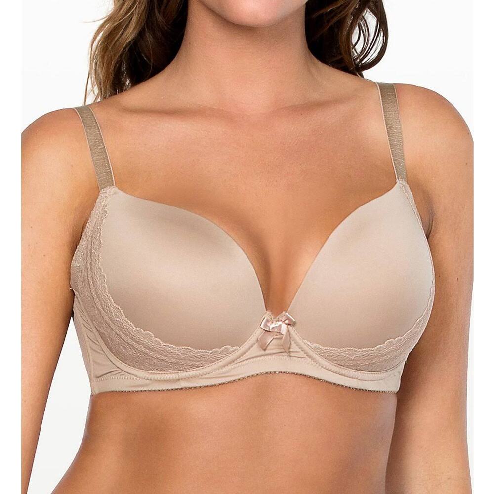 Parfait CASEY PLUNGE MOLDED T-SHIRT Bra Nude US 44 G / UK 44 F Luxe Minimalist